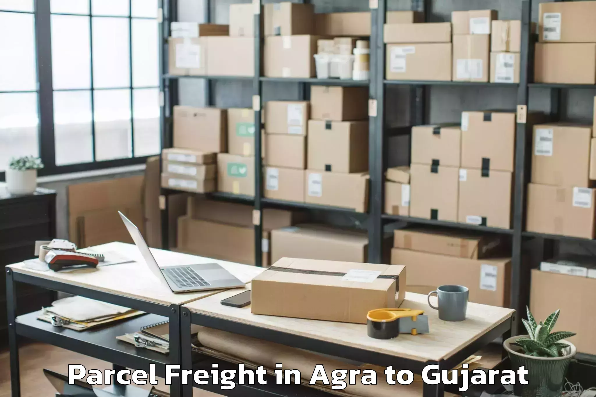 Quality Agra to Rudra Mata Airport Bhj Parcel Freight